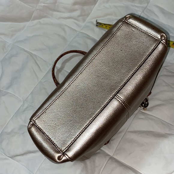 Coach Mini Christie metallic with snake embossed satchel strap carry all - Picture 9 of 16